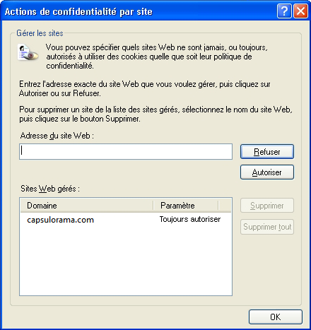 confidentialité
